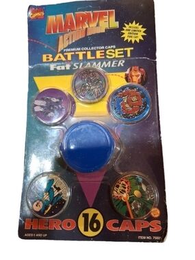 Marvel Action Hour Battle Set Pogs vintage sealed pack pog milk caps